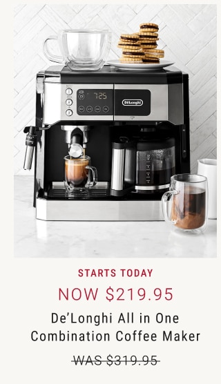 Starts Today NOW $219.95 De’Longhi All in One Combination Coffee Maker