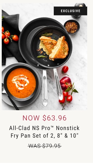 NOW $63.96 - All-Clad NS Pro™ Nonstick Fry Pan Set of 2, 8" & 10"