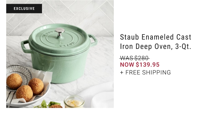 Staub Enameled Cast Iron Deep Oven, 3-Qt. - Now $139.95 + Free Shipping