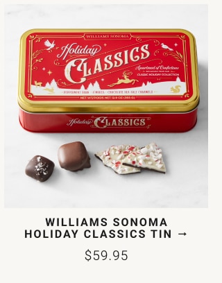 Williams Sonoma Holiday Classics Tin $59.95