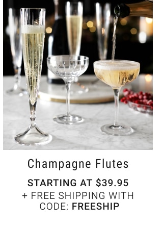 Champagne Flutes - Starting at $39.95 + Free Shipping With Code: FREESHIP