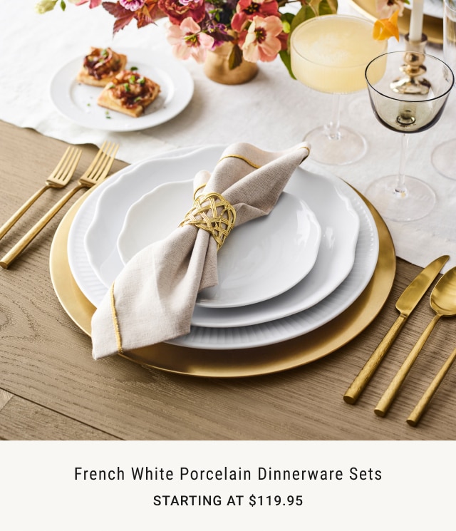 French White Porcelain Dinnerware Sets - Starting at $119.95