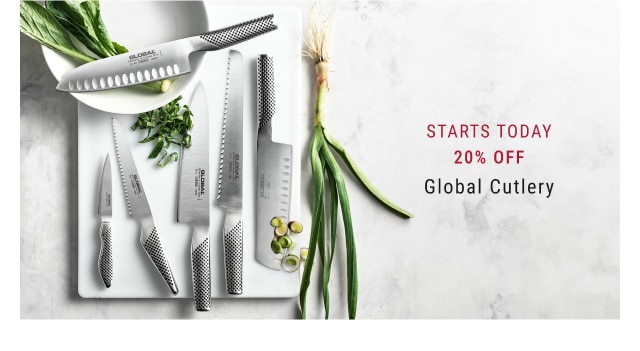 Starts Today - 20% Off Global Cutlery