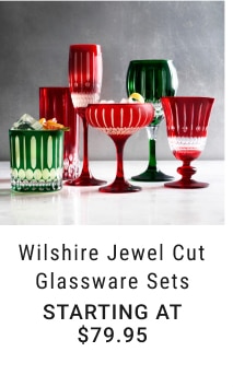 Wilshire Jewel Cut Glassware Sets - Starting at $79.95