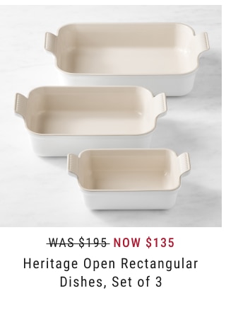 NOW $135 Heritage Open Rectangular Dishes, Set of 3