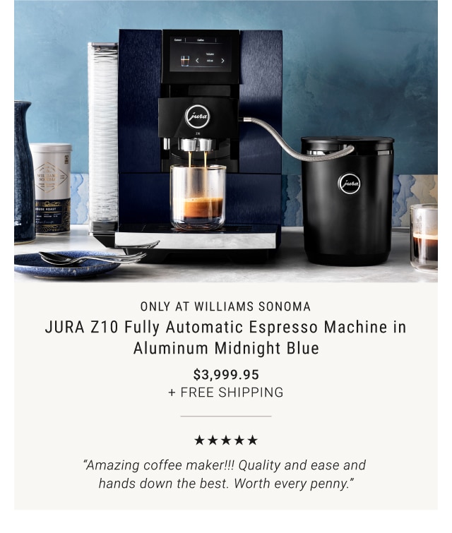 JURA Z10 Fully Automatic Espresso Machine in Aluminum Midnight Blue - $3,999.95 + Free Shipping