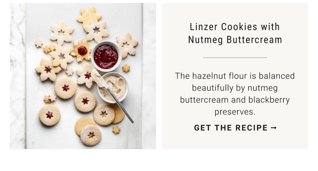 Linzer Cookies with Nutmeg Buttercream - get the recipe