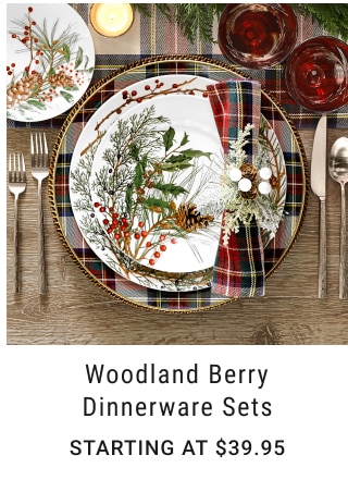 Woodland Berry Dinnerware Sets Starting at $39.95