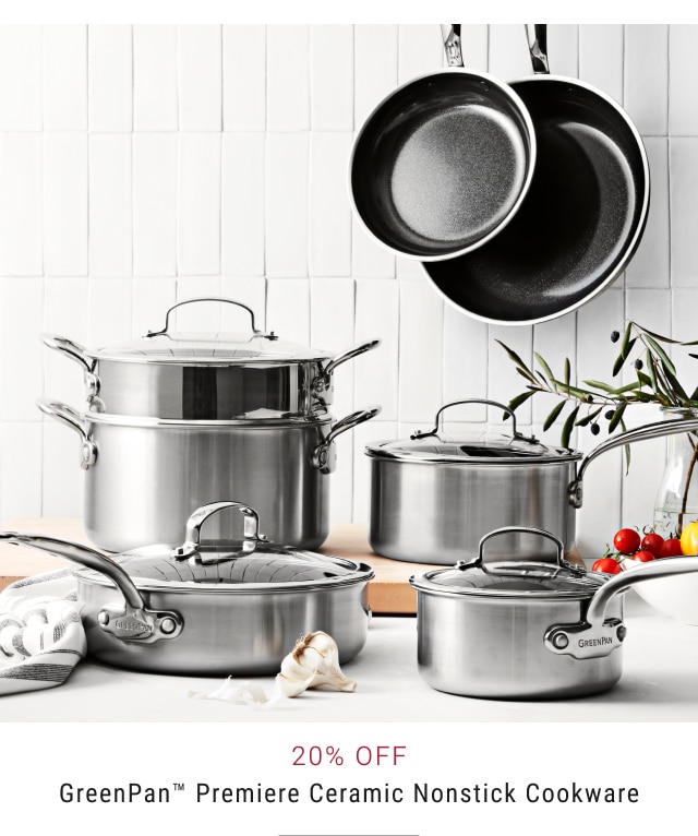 20% off GreenPan™ Premiere Ceramic Nonstick Cookware