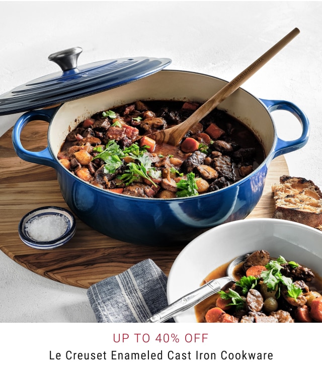 up to 40% off Le Creuset Enameled Cast Iron Cookware