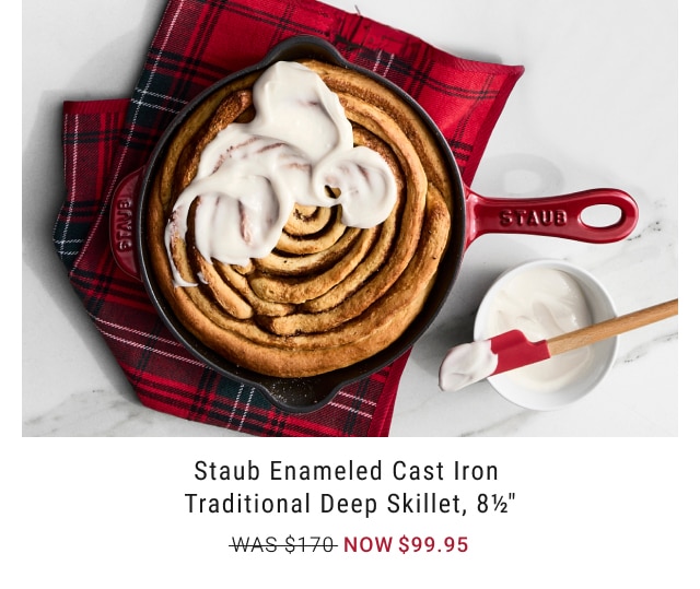 Staub Enameled Cast Iron Traditional Deep Skillet, 8 1/2" - Now $99.95