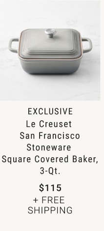 Le Creuset San Francisco Stoneware Square Covered Baker, 3-Qt. - $115 + Free Shipping