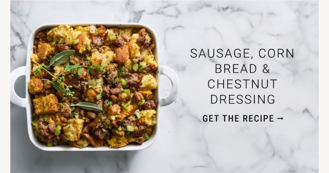 Sausage, Corn Bread & Chestnut Dressing - Get The Recipe