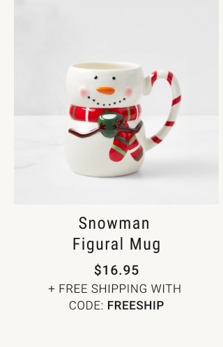 Snowman Figural Mug - $16.95 + Free Shipping With Code: FREESHIP