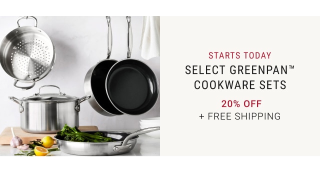 Select GreenPan™ Cookware Sets - 20% Off + Free Shipping