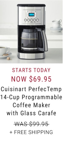 Cuisinart PerfecTemp 14-Cup Programmable Coffee Maker with Glass Carafe - Now $69.95 + Free Shipping