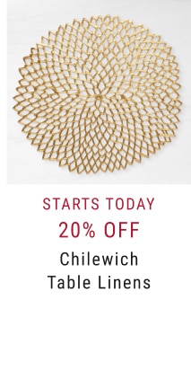 20% Off Chilewich Table Linens