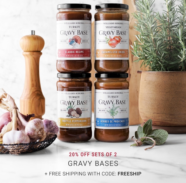 20% off sets of 2 - gravy - starting at $16.95 + free shipping with code: FREESHIP