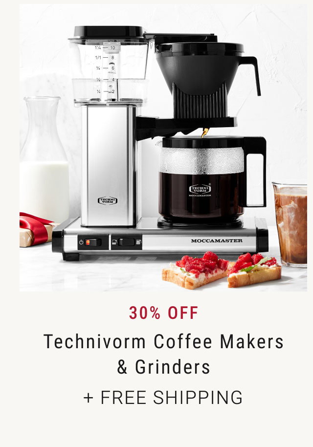 30% Off Technivorm Coffee Makers & Grinders + Free Shipping