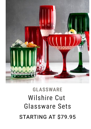 Wilshire Cut Glassware Sets - Starting at $79.95