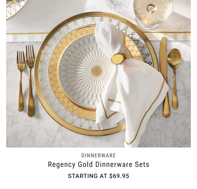 Regency Gold Dinnerware Sets - Starting at $69.95