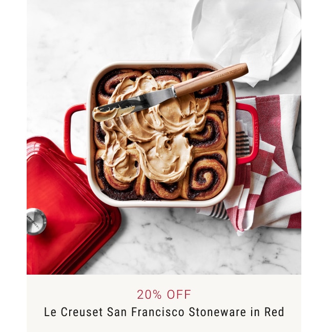 20% Off Le Creuset San Francisco Stoneware in Red