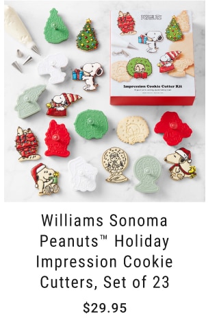 Williams Sonoma Peanuts™ Holiday Impression Cookie Cutters, Set of 23 - 29.95