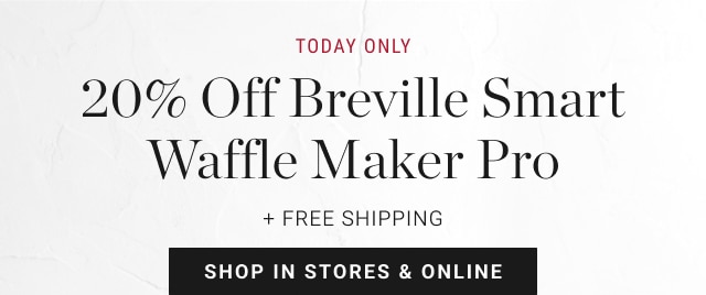 20% Off Breville Smart Waffle Maker Pro + Free Shipping - Shop In Stores & Online