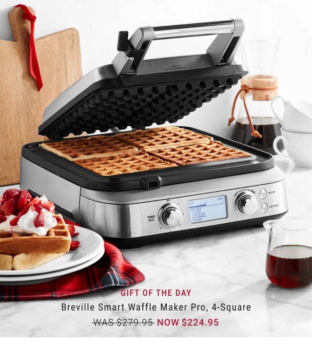 Breville Smart Waffle Maker Pro, 4-Square - Now $224.95