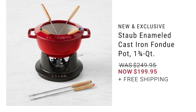 Staub Enameled Cast Iron Fondue Pot, 1 3/4-Qt. - Now $199.95 + Free Shipping