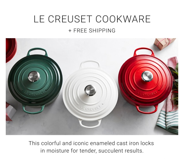 Le Creuset Cookware + Free Shipping