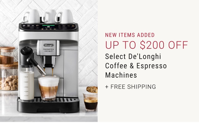 Up To $200 Off Select De'Longhi Coffee & Espresso Machines + Free Shipping