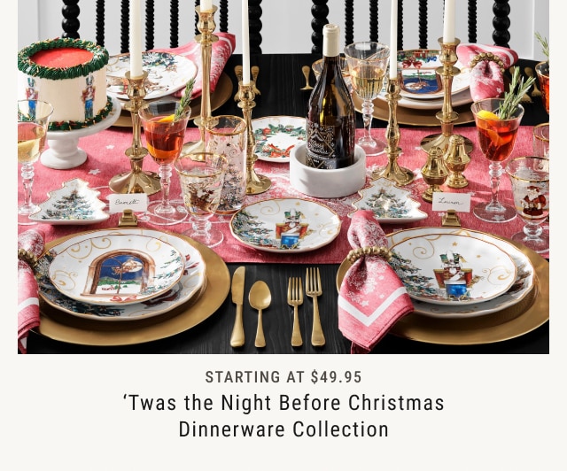 Starting at $49.95 - 'Twas the Night Before Christmas Dinnerware Collection