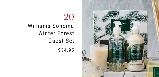 20. Williams Sonoma Winter Forest Guest Set - $34.95