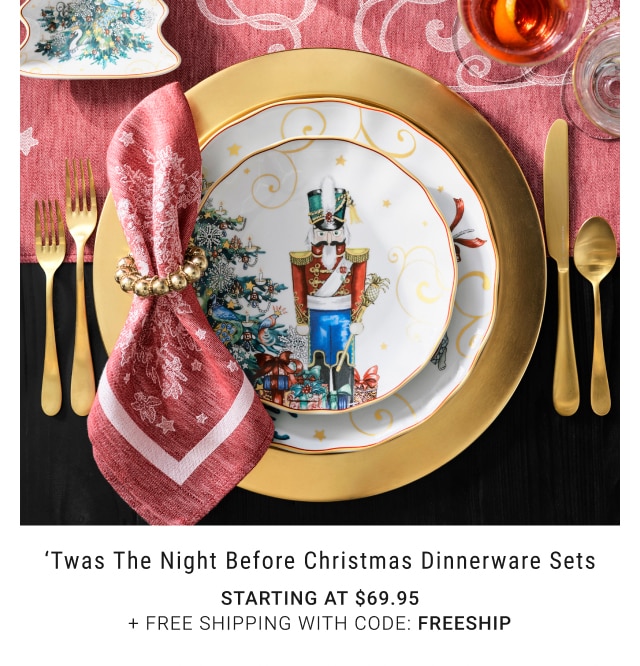 'Twas the Night Before Christmas Dinnerware Sets - Starting at $69.95 + Free Shipping With Code: FREESHIP