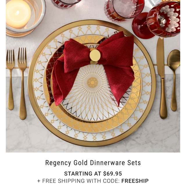 Regency Gold Dinnerware Sets - Starting at $69.95 + Free Shipping With Code: FREESHIP