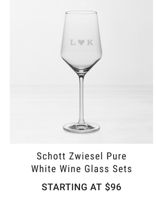 Schott Zwiesel Pure White Wine Glass Sets - Starting at $96