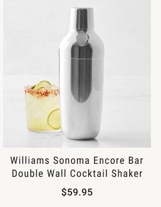 Williams Sonoma Encore Bar Double Wall Cocktail Shaker - $59.95