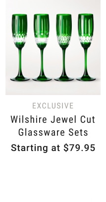 Wilshire Jewel Cut Glassware Sets - Starting at $79.95