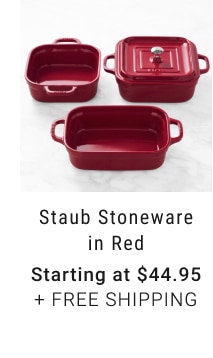 Staub Stoneware in Red - Starting at $44.95 + Free Shipping