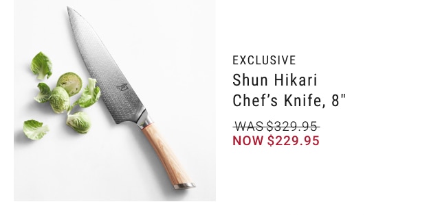 Shun Hikari Chef's Knife, 8" - Now $229.95