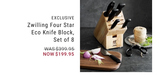 Zwilling Four Star Eco Knife Block, Set of 8 - Now $199.95