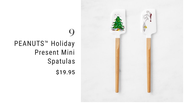 9. PEANUTS™ Holiday Present Mini Spatulas - $19.95