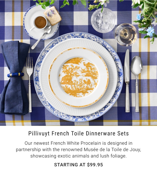 Pillivuyt French Toile Dinnerware Sets - Starting at $99.95