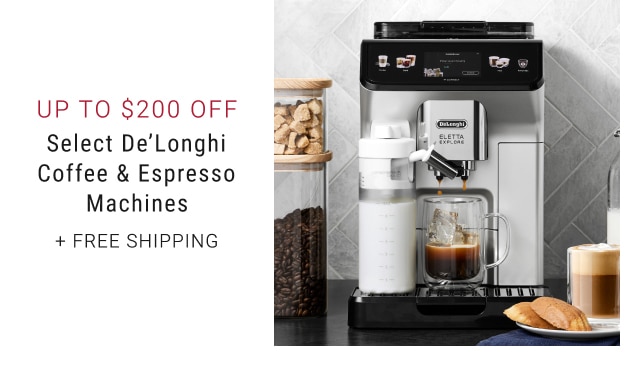 Up to $200 Off Select De'Longhi Coffee & Espresso Machines + Free Shipping