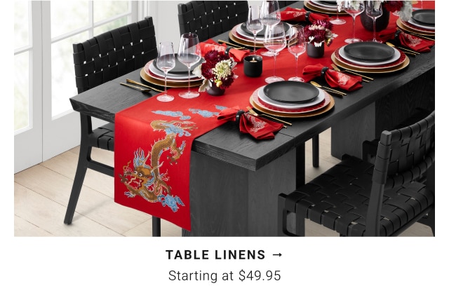 Table Linens - Starting at $49.95