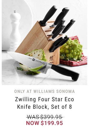 Zwilling Four Star Eco Knife Block, Set of 8 - Now $199.95