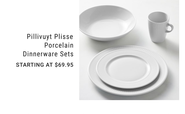 Pillivuyt Plisse Porcelain Dinnerware Sets - Starting at $69.95