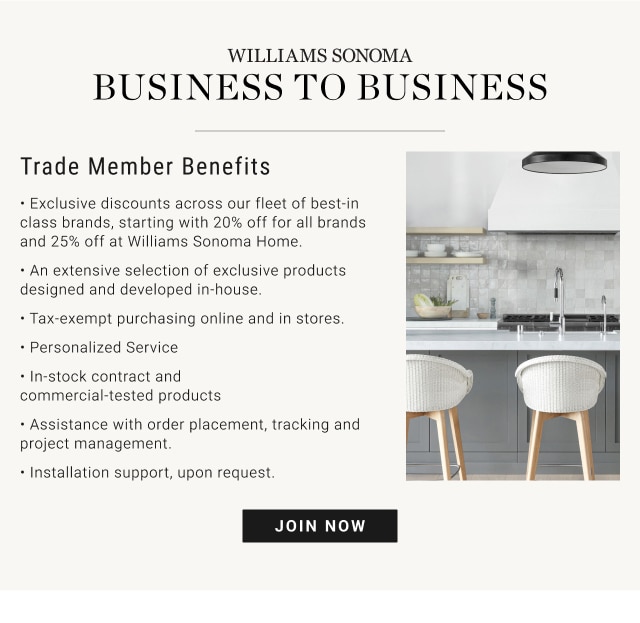 Williams Sonoma Business To Business - Join Now