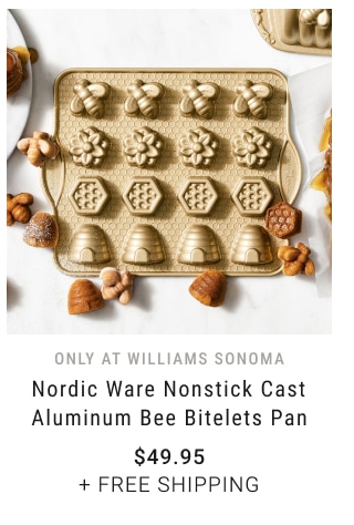 only at Williams Sonoma - Nordic Ware Nonstick Cast Aluminum Bee Bitelets Pan $49.95 + FREE SHIPPING